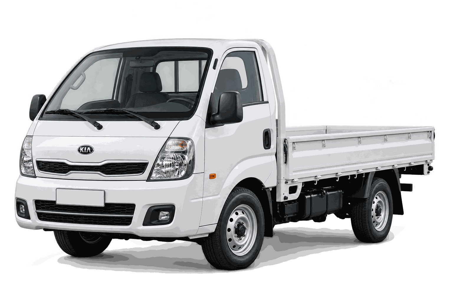 Imagen hiperrealista de una Kia Frontier blanca, vehículo de ejemplo